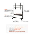 thumbnail image 4 of KFFKFF Mobile Television Stand, Rolling TV Base for Screens 55-100 Inches, Elevating TV Mount with Tray, Supports up to 205 lbs, Ideal for Living Room, Bedroom, Office, Outdoor, 4 of 9