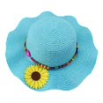 thumbnail image 4 of HGIEYS Baby Toddler Girl Straw Hat - Bowknot Bucket Beach Sun Hat 8-12 Years, 4 of 4