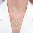 thumbnail image 2 of Long chain women's style zircon inlaid wing necklace Xmas, 2 of 2
