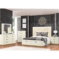 thumbnail image 5 of JERFIT Modern Nightstand with 3 Drawers, Beige Bedside Table with Gold Accents, Wood Bedroom Storage Cabinet with LED Top Light, 5 of 5