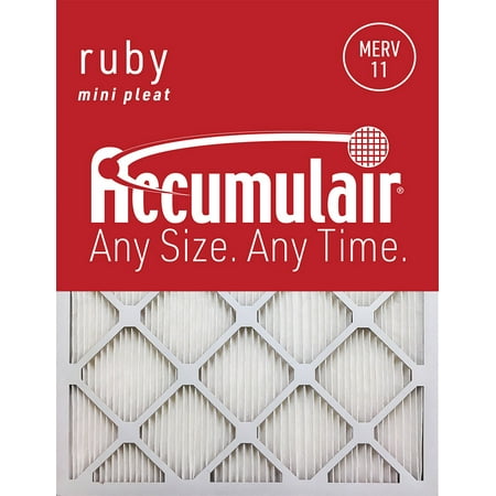 

29.5x36x1 (Actual Size) Accumulair Ruby 1-Inch Filter (MERV 11) (4 Pack)