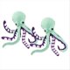 thumbnail image 1 of 2PCS Premium Pet Plush Toy Premium Pet Plush Octopus Squeaky Dog Toys, 1 of 5