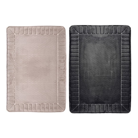 tapete para baño 91 x 60 cm disponible en gris claro y gris oscuro