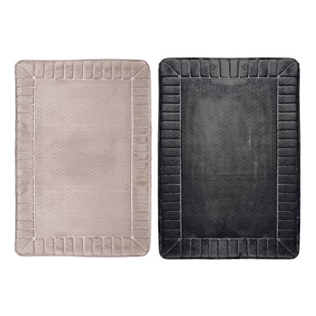tapete para baño 91 x 60 cm disponible en gris claro y gris oscuro
