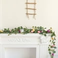 thumbnail image 1 of Guirnalda decorativa de huevos de Pascua | Guirnalda colgante de ratán con huevos artificiales | Decoración de pared para fiestas de primavera en el hogar, 1 of 8