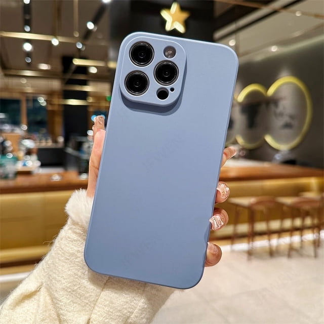 Candy Color Phone Case For iphone 15 14 13 12 Mini 11 Pro Max XS X XR SE 2 3 8 7 Plus Shockproof Silicone Soft TPU Back Cover Gray Blue For iphone 15Pro Max