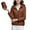 Coffee, variant on Blmnix Comfy Womens Jackets Packable Brown Short Puffer Long Sleeve Solid Quilted Juniors Jackets Dressy