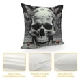 thumbnail image 4 of Sheronv Skull Moths Butterflies Graphic Decorative Throw Pillow Cover for Home Couch Living Room Bed Sofa - Short Plush Pillowcase 1PC 12x12in, 4 of 5