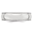 thumbnail image 3 of Primal Gold 10 Karat White Gold 6mm Milgrain Half Round Band Size 4.5, 3 of 5