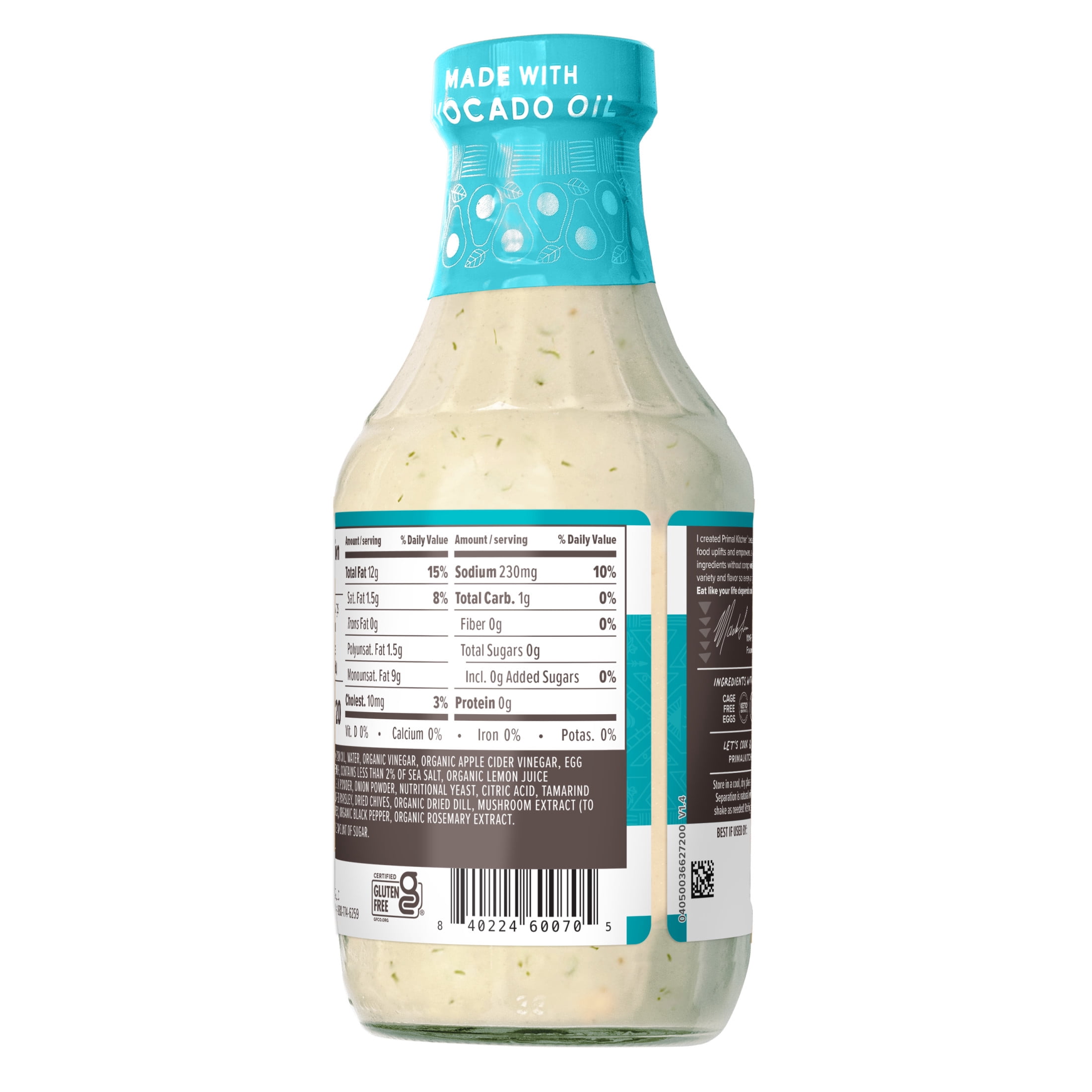 Primal Kitchen Ranch Dressing, 16 oz