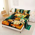 thumbnail image 2 of Manfei Cartoon Halloween Bed Sheets,Repeating Bat Pattern Full Size Sheets,4 Pieces,1 Flat Sheet,1 Fitted Sheet and 2 Pillowcases, 2 of 6