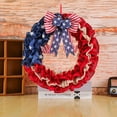 thumbnail image 6 of PALIFEUR 4th of July Wreath for Front Door, 15.75 Inch Patriotic Wreaths, Artificial Floral Spring Wreaths Decorations for Memorial Day Independence Day Veterans Day, Red Blue White, 6 of 7