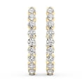 thumbnail image 3 of Lab Diamond Hoop Earring | 1 Carat IGI Certified Round Shape Rylee Hoop Earrings | 14K Yellow Gold | Prong Setting FG-VS1-VS2 Quality | Friendly Diamonds, 3 of 5