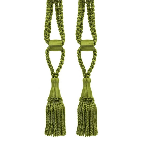 DECOPRO Beautiful Curtain & Drapery Tassel Tieback, Adjustable Cord Length with Elegant Bullion Design, Tassel Length 5 1/2" (14cm), Spread 24" (61cm) # TBC055SPR24, #9628 Set of 2