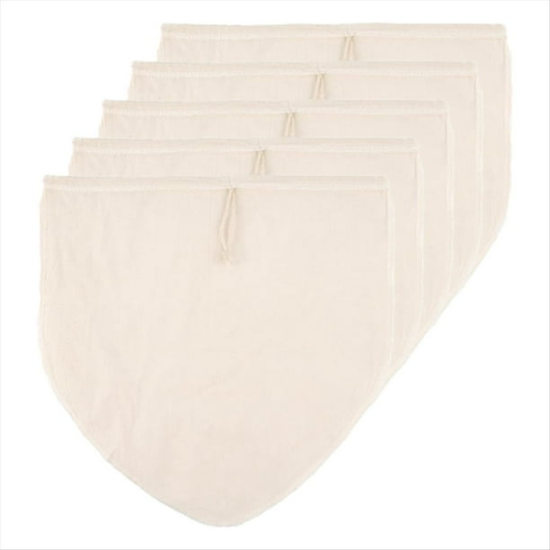 Bolsas de 30 X 30 cm para Leche de Frutos Secos, Bolsa de Tela de Algodón para Colar, Bolsa Reutilizable para Colar Leche de Avena y Hacer Queso.