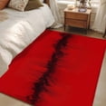 thumbnail image 4 of 3'x5' Rug for Living Room Bedroom, Red Black Ombre Washable Area Rugs Non-Slip Carpet Mats, Modern Abstract Art Indoor Low Pile Area Rug Runner for Kitchen, Mudroom, 4 of 8