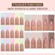 thumbnail image 2 of 150PCS French Gel Nail Tips 5 Colors French Tips Press on Nails 15 Sizes Fake Nails for Nail Art DIY Pre-applied Tip Primer & Base Coat, 2 of 4