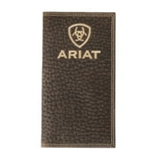 Ariat Men's Rodeo Bull Hide Brown Leather Wallet A3555902