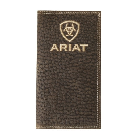 Ariat Men's Rodeo Bull Hide Brown Leather Wallet A3555902