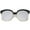 Black-Gold / Silver Mirror, variant on sunglassLA Unisex Womens Oversize Half-Frame Mirrored Flat Lens Round Sunglasses (Tortoise-Gold / Purple Mirror) - 58mm