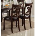 thumbnail image 5 of Brown Espresso 7-Pc Dining Set: 60" Rectangular Wood Table & 6 PU Chairs - Transitional Style Dining Room Furniture - Seats 6 - Wooden Frame, 5 of 7