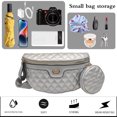 thumbnail image 2 of Women's bum bag, crossbody bag , small shoulder bag, stylish crossbody bag with small bag, with zipper, adjustable shoulder strap, suitable for every outfit and every occasion（Silver）, 2 of 7