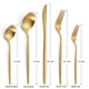 thumbnail image 2 of Juego De Cubiertos De Acero Inoxidable Lazahome Para 8 Cubiertos De Oro Mate Juego De Cubiertos De 40 Piezas Juego De Utensilios De Cocina Que Incluye Juego De Cucharas Y Tenedores Acabado Pulido Sati, 2 of 5