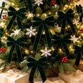 thumbnail image 4 of Velvet Christmas Bows, 16 Pack Ornament Set, Hanging Ribbon Bows for Christmas Tree Wreath Garland Gift Wrap Decor, 4 of 5