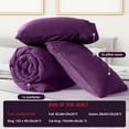 thumbnail image 4 of Yalamila Full Size Comforter Set 3-Piece All-Season Down Alternative Reversible Comforter Set,Purple,200GSM Cooling Quilted Duvet Insert,95 GSM Soft Cover Bed in a Bag, 4 of 8