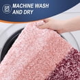 thumbnail image 6 of Buganda Microfiber Bathroom Rugs, 24"x59" Wine Red Luxury Extra Soft and Absorbent Bath Mat, Non-Slip Plush Bath Carpet, 6 of 7