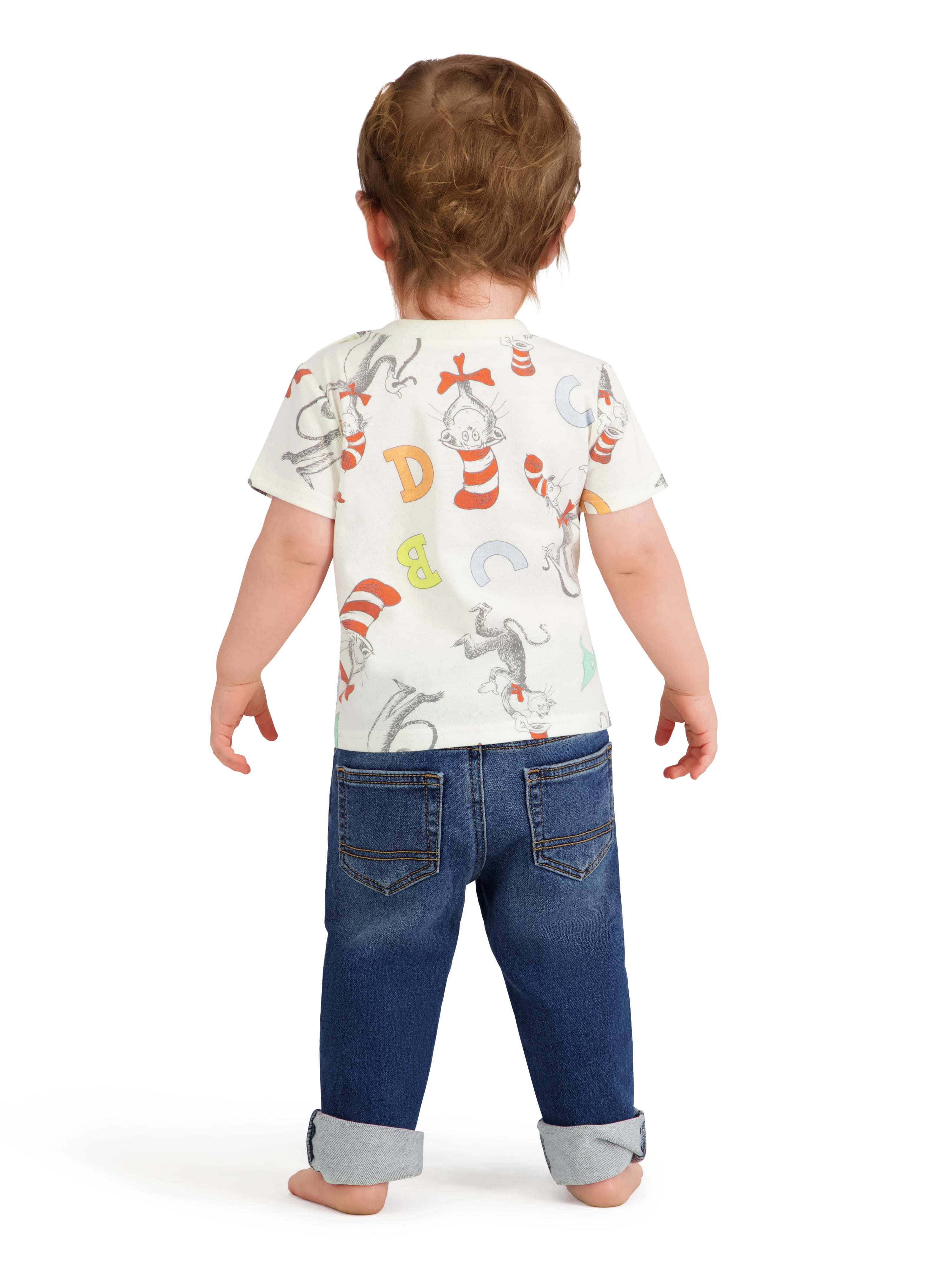The Cat In The Hat Baby Boy 2 Pack Short Sleeve Tee Shirts, Sizes 0/3 Months-24 Months