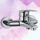 thumbnail image 5 of Grifo para lavabo de baño cepillado de una sola manija, grifo de agua caliente y fría sin agua, 5 of 5