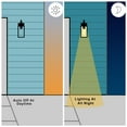 thumbnail image 6 of C Cattleya 1-Light Matte Black Dusk to Dawn Hardwired Outdoor Wall Lantern Sconce with Tempered Glass Panes (2-Pack), 6 of 9