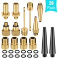 thumbnail image 1 of Xihbxyly Juego de 26 Adaptadores para Bomba de Bicicleta, de Cobre Duradero, Universal para Bicicletas de Carretera, Bombas de Juguete y Compresores de Gasolineras. Diseño Compacto y Ligero, para Eme, 1 of 7