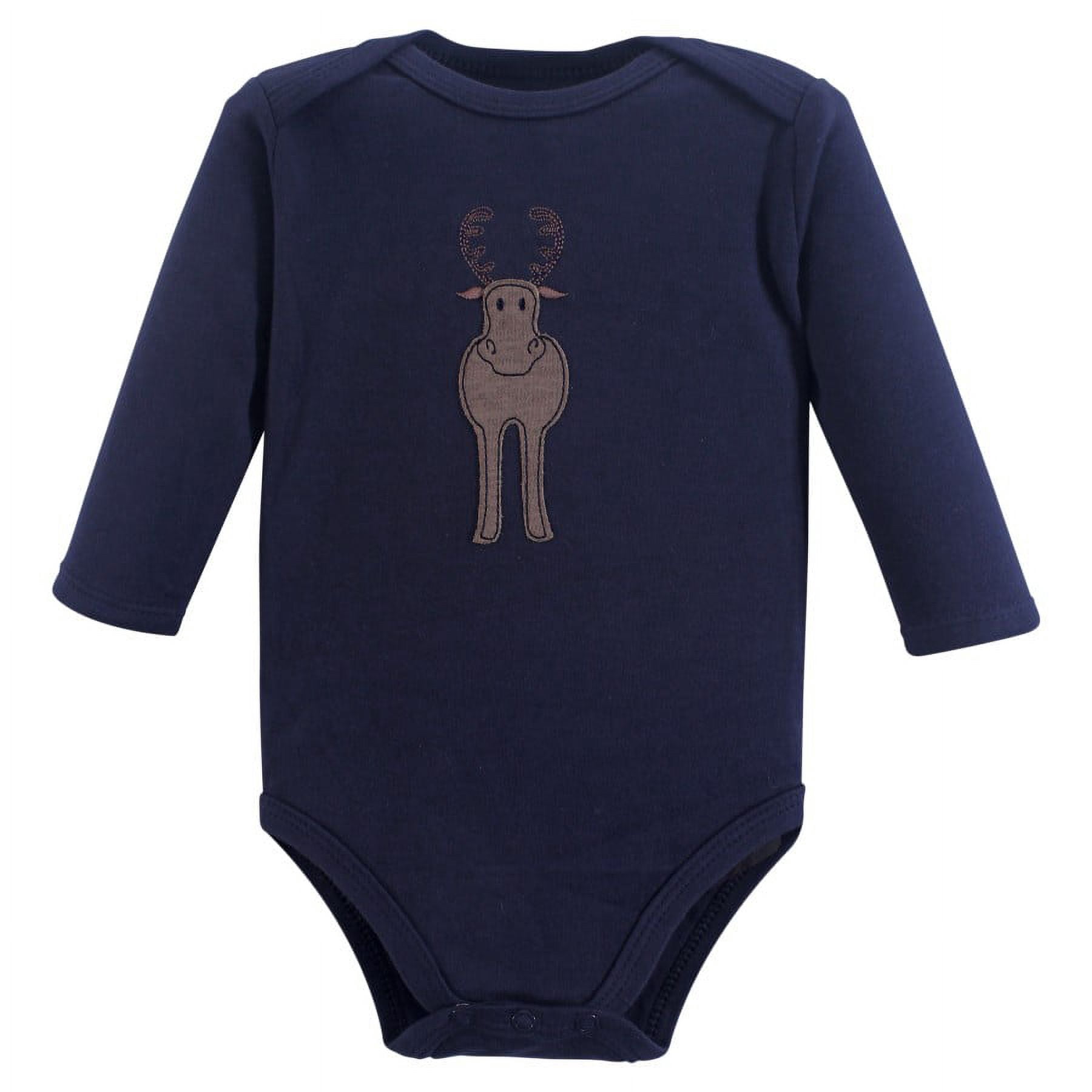 Hudson Baby Cotton Long-Sleeve Bodysuits, 3- Pack, Newborn- 24 Months