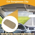 thumbnail image 2 of Clip para gafas de sol en el parasol del coche Unique Bargains, soporte para gafas de sol PU cuero beige 1 Pc, 2 of 7