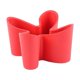 thumbnail image 2 of Organizador de escritorio, caja de almacenamiento, soporte para bolígrafos, soporte para control remoto, almacenamiento de papelería Rojo, 2 of 9
