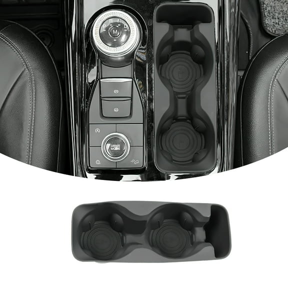 for 2020-2024 Ford Explorer Car Center Cup Holder Silicone Non-Slip Center Control Storage Accessories Black 1pcs