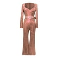 BECLOTH Women's Sparkly Sequin Suit For Evening Party Fashion Elegant