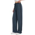 thumbnail image 1 of Pantalones deportivos Tapata para mujer, holgados, pierna recta, color gris oscuro, talla L, 1 of 9