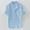 C-Blue, variant on Men's Casual Striped Hooded Men's Shirt Muslim Robe Long Sleeve Pinstripe Shirt Half Zipper Jubba Thobe