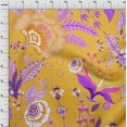 thumbnail image 4 of oneOone Silk Tabby Mustard Yellow Fabric Botanical Floral Fabric For Sewing Printed Craft Fabric By The Yard 42 Inch Wide, 4 of 4