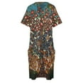 thumbnail image 4 of Árbol de la Vida de Seraphine Louis - Vestido de noche holgado con bolsillo para mujer Colección de artistas favoritos Verano, 4 of 6