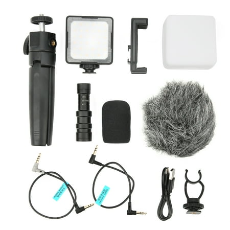 Set Live With Video FLASHOOT Portable Fill Light Tripod Microphone Kit For Mirrorless Camera Mobile Phone