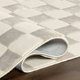 thumbnail image 4 of nuLOOM Alaiya Checkered Machine Washable Area Rug, 6', Round, Cream, 4 of 9