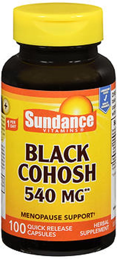 Sundance Vitamins Black Cohosh Menopause Support Capsules, 540 mg, 100 Count