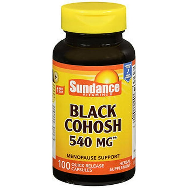 Sundance Vitamins Black Cohosh Menopause Support Capsules, 540 mg, 100