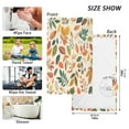 thumbnail image 6 of Yayeee 100% Cotton Hand Towels for Bathroom 16" x 28" Soft Absorbent Kitchen Towel, Beige Retro Leaves, 6 of 7