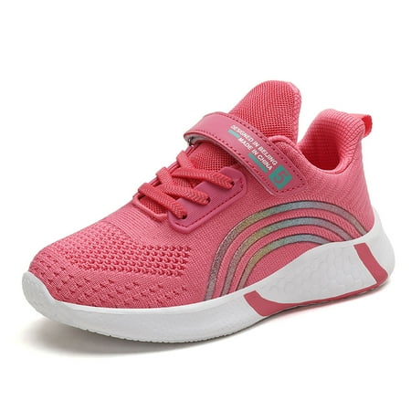 

MIASHUI Boys Girls Sneakers Comfortable Running Walking Mesh Casual Shoes for Toddler Hot Pink 5-5.5 Years