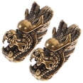 thumbnail image 2 of Antique Brass Dragon Head Keychain Pendant 2pcs Unique DIY Craft Jewelry Making Accessory for Decorative Keyring Hoops and Creative Ideas, 2 of 2